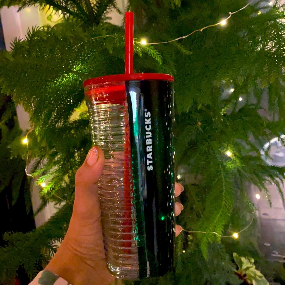Starbucks Glass Tumbler Holiday 2021 NEW RELEASE! Rare!